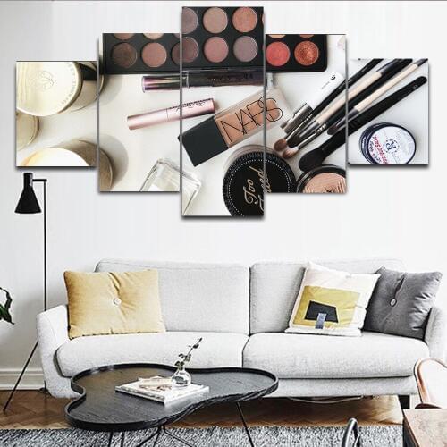 Makeup tools for HD print 5 pieces canvas painting wall art poster modular picture artwork murals chart home decor girls bedroom