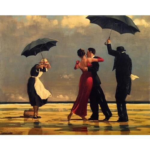 Painting By Numbers DIY Dropshipping 40x50 60x75cm Loving couple retro dancers Figure Canvas Wedding Decoration Art picture Gift
