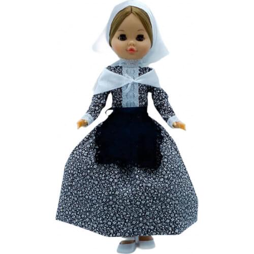 Sintra doll collection 40 cm regional dress Aldeana Basque home made in Spain by Folk handicrafts. Similar Nancy