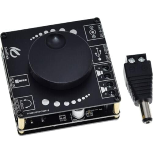 Top Deals Bluetooth 5.0 10W/15W/20W Stereo Power Amplifier Board Mobile Control APP 12V/24V High Power Digital Amplifier Module