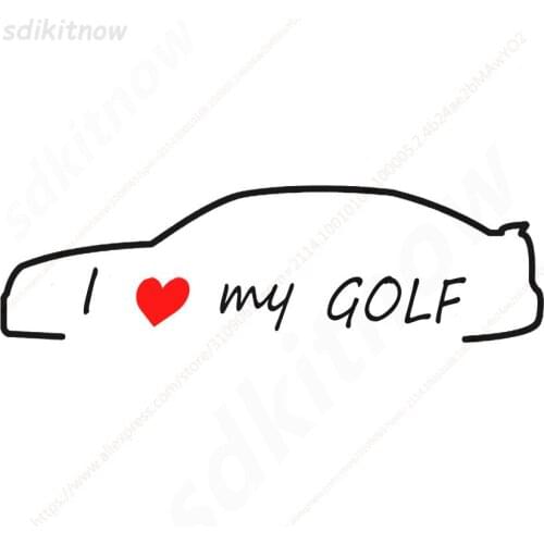 28x8cm I love my car Decal Golf Funny Creative Sticker Styling Door Window Decoration