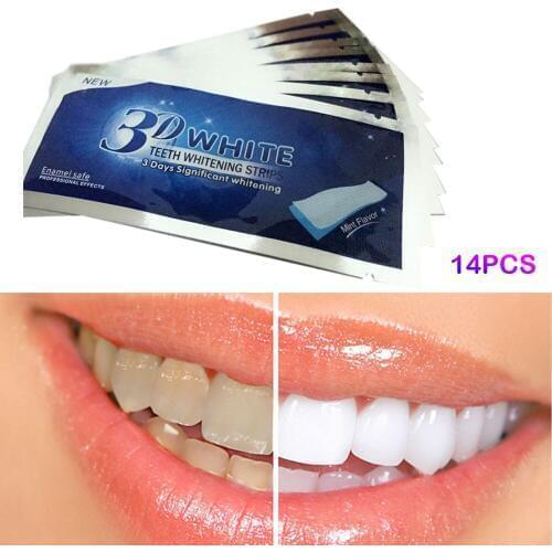 New Professional Teeth Whitening Strips Home Dental Whitening Kit Bleaching Mint Flavor Whitening Teeth