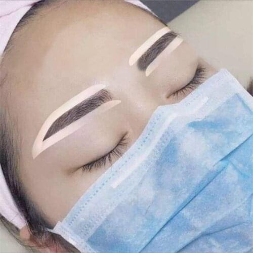 6 Pair Disposable Eyebrow Tattoo Shaping Auxiliary Sticker Templates Eyebrow Stencil NE
