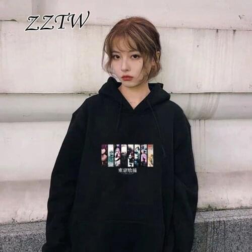 Autumn Tops Hoodie Anime Tokyo Ghoul Hooded Hot Japanese womens Kawaii Cartoon Kaneki Ken Graphic Fashion Clothes for Women