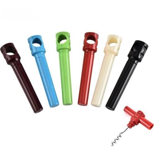 Bottle Opener Red Wine Screw Simple Stainless Steel Not Rusty Plastic Corkscrew Skid Handle Bar Supplies Kitchen Tool LX8951