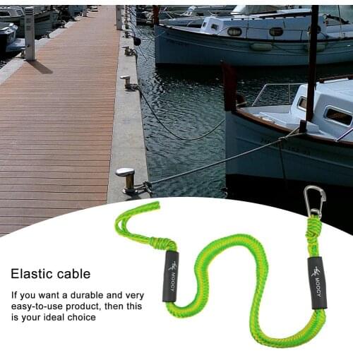 Dock Line Stretchable Boat Kayak Docking Mooring Bungee Rope Cord 1.2-1.6m Elastic Hook Cable Wholesale