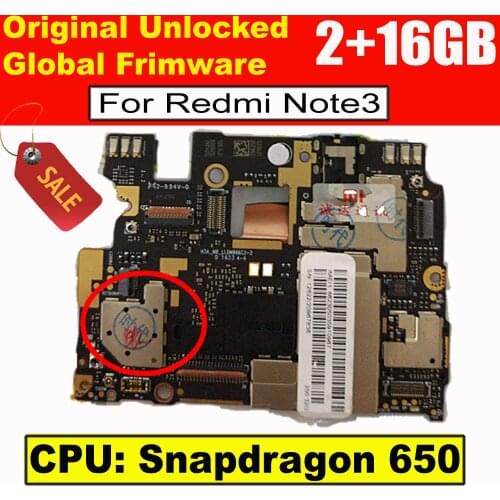 Unlocked MainBoard For Xiaomi Redmi Note 3 Note3 Global Version 2GB 16GB Snapdragon 650 MotherBoard Frimware MIUI Logic Board