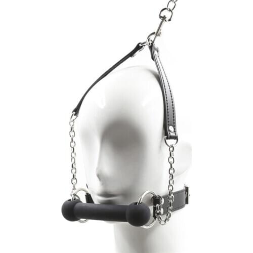 Silicone Dog Bone Gag With Metal Chain Bdsm Bondage Sm Toys Open Mouth Gag Fetish Adult Flirting Sex Toys For Couple Adult Game