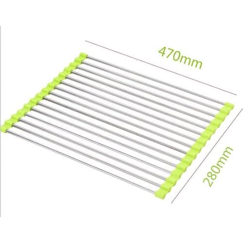 Roll up Dish Drying Rack Over The Sink Kitchen Foldable Dish Drying Rack Drain Sink Kitchen Organizer For Plate