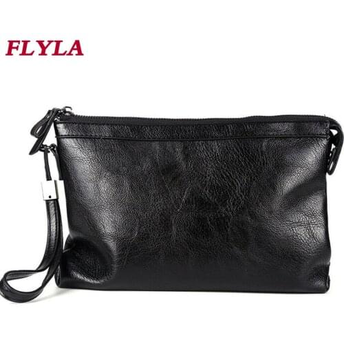 Large-capacity Envelope Bag Clutch Bag Mens Hand Bag Soft Leather Casual Clutch Purse New Style Mens Bag