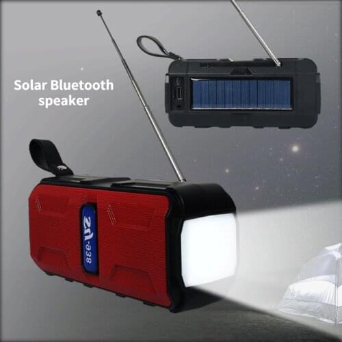 SY-938 Speakers Support USB/TF CARD with Solar Powered LED Lighting Wireless Speaker Bluetooth Speaker