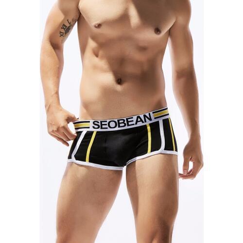 6colors brand SEOBEAN Mens sexy boxers underwear fashion Jacobs male gay underwear transparent underpants mens boxer shorts