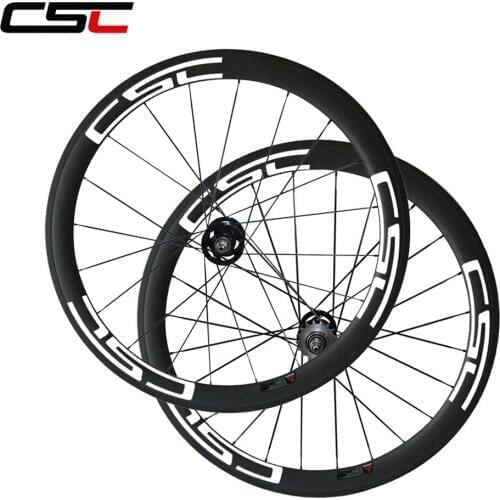 CSC 25mm width U Shape 50mm Clincher track carbon bike wheels bicycle novatec Single speed hub CN 424 pillar 1420 sapim