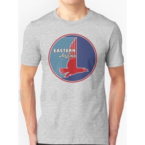 Eastern Vintage Logo - Defunct Logo T Shirt Diy Big Size 100% Cotton Boeing Airbus Mcdonnell Douglas Klm Qantas Travel Freight