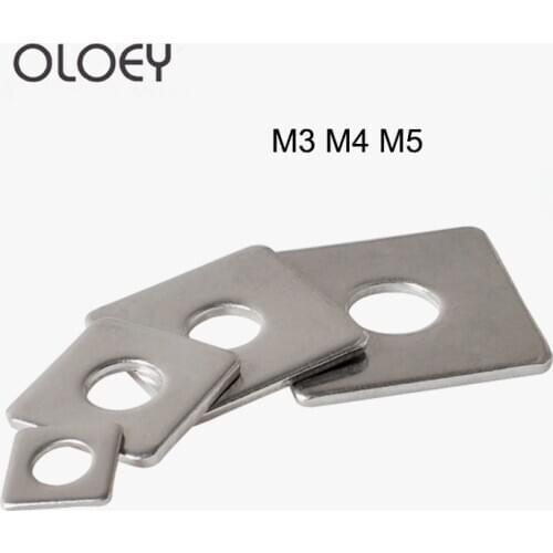 Square Gasket Square Flat Pad/washers Curtain Wall 304 Stainless Steel 2-20pcs M3 M4 M5 M6 M8 M10 M12 M14 M16 Metalworking