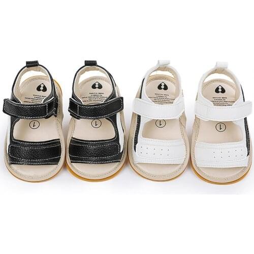 1 Pair Baby Sandals Fastener Tape Design Anti-skid Breathable Toddlers Boys Sandal Shoes Outdoor Activities Fashion Accessories