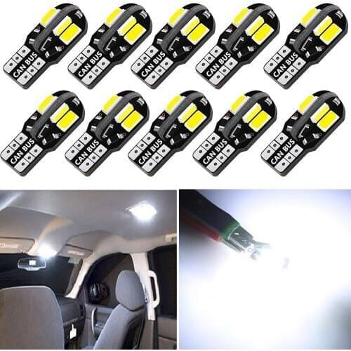 10X LED W5W Canbus T10 Car Interior light for Hyundai I10 I20 I30 IX35 for Kia K2 K5 Rio Sportage