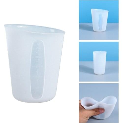 13MC Crystal Epoxy Resin Mold 250ml Measuring Cup Mug Silicone Mould DIY Crafts Decorations Casting Tool
