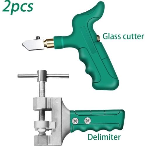 2Pcs Handheld Glass Cutter Wheel Divider Opener Breaker Hand Grip Tile Cutter Mirror Quick Opening Set Drop Shipping
