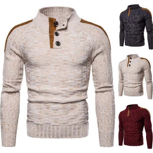 2020 Autumn & Winter New Arrival European And American Mens Collar Sweater Jacket Mens Casual Sweatshirt Sweater Free Shipping