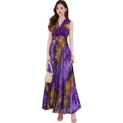 AECU Summer Sexy Women Maxi Dress V Nevk Long Dress Party Bridesmaids Infinity Robe Longue Femme Sleeveless Chiffon Long Dress