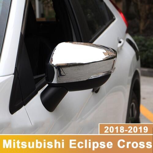 For Mitsubishi Eclipse Cross 2018 2019 Accessories ABS Left/Right Car Rearview Mirror Cover Side Wing Cap Shell Case Trims
