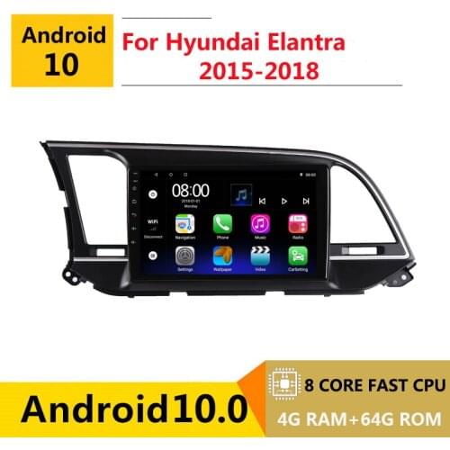 2 din 8 core android 10 car radio auto stereo for Hyundai Elantra 6 2015 2016 2017 2018 navigation GPS DVD Multimedia Player