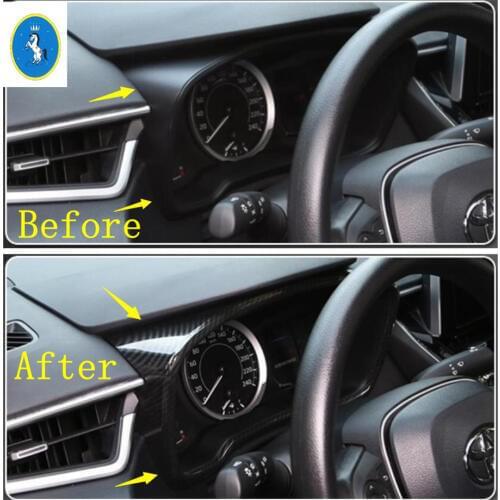 Auto Accessory Dashboard Instrument Gauge Cover Trim Fit For Toyota Corolla 2019 2020 2021 ABS Matte / Carbon Fiber Look