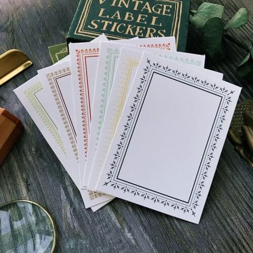 6pcs Paperboard Vintage Lace Album Frame Card Paper Travel Journal Craft Paper Scrapbooking Craft Diary Album Decorative