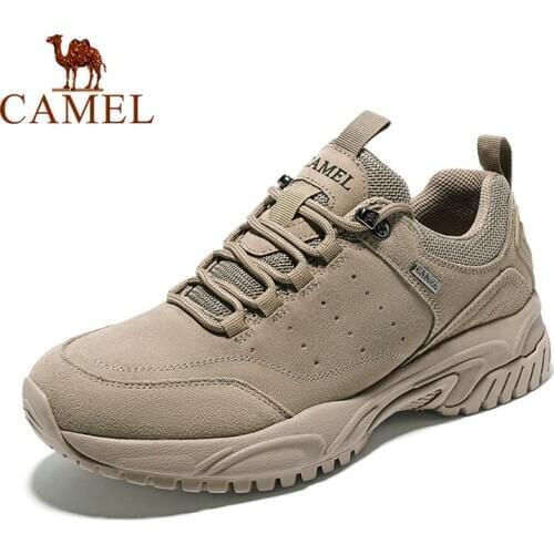 CAMEL Official Men Outdoor Waterproof Walking Shoes Autumn Winter Comfortable Non-slip Leisure Sports Shoes Mens Hiking Shoes