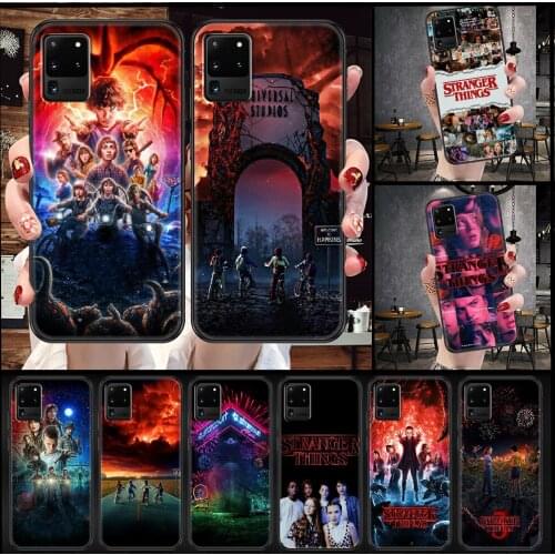 Stranger Things Phone case For Samsung Galaxy Note 4 8 9 10 20 S8 S9 S10 S10E S20 Plus UITRA Ultra black art prime painting