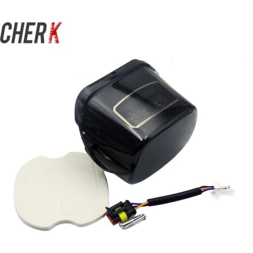 Cherk 1PCS Black Motorcycle Tail Light Assembly Smoke Lens LED Tail Brake Light For Harley Electra Street Glide Ultra