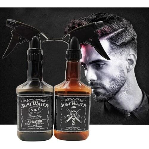 1PC Hairdressing Spray Bottle Salon Barber Hair Tools Water Sprayer Retro Whiskey Oil Head Watering Can Applicator Bottles 320ml