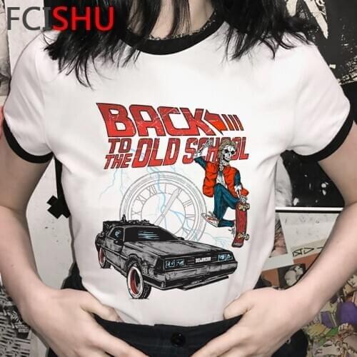 Back To The Future Casual Anime Harajuku T Shirt Men Funny Cartoon Cool T-shirt Hip Hop Fashion Tshirt Summer 90s Top Tees Male