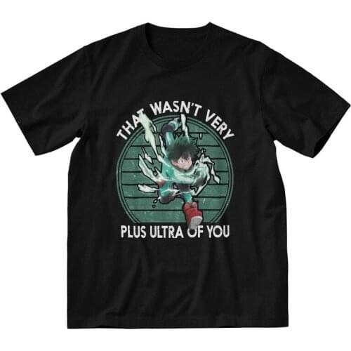 My Hero Academia T-shirt Men Harajuku T Shirt Short Sleeve Cotton Izuku Midoriya Plus Ultra Of You Tshirt Unique Tees Tops