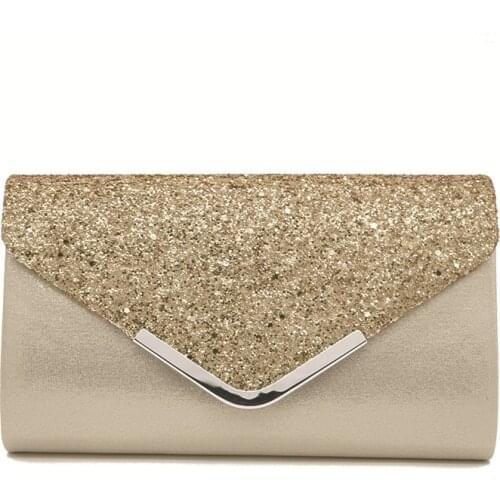 2021 Elegant Clutch Bag Simple Handbags Versatile Women Purse Fashion PU Sequin Makeup Dinner Bag for Women