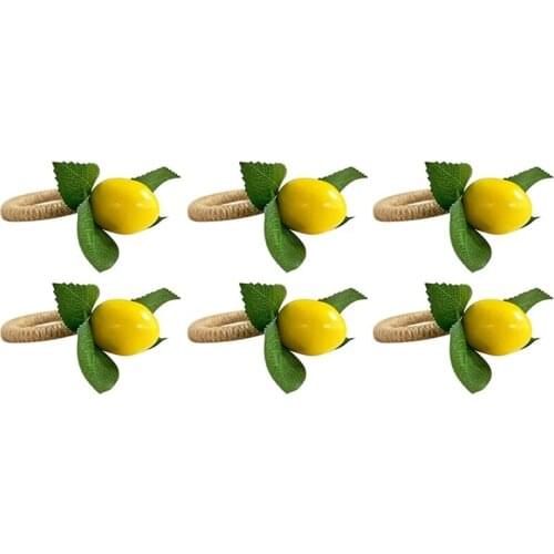 Simulation Lemon Plant Napkin Ring Fruit Meal Buckle Hotel Model Room Napkin Ring Party Supplies