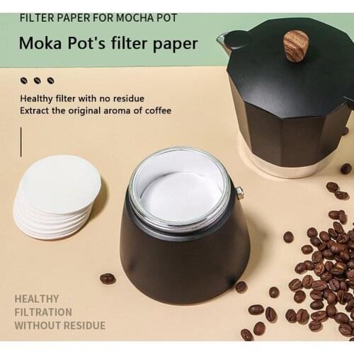 100 Pieces Of Round Coffee Filter Paper Suitable For Espresso Machine Dripper Coffee Filter Tool Moka Pot Paper Filter