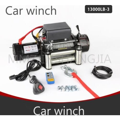 12V Electric Winch High-Power Multi-Function Small Car Winch 4.2KW Portable Winch Rescue Beach Traction Tool