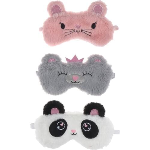 Mask For Sleep Cute Panda Sleeping Face Eye Blindfold Eyeshade Breathable Kids Women Travel Cover Health Care Aid Eyepatch Tool