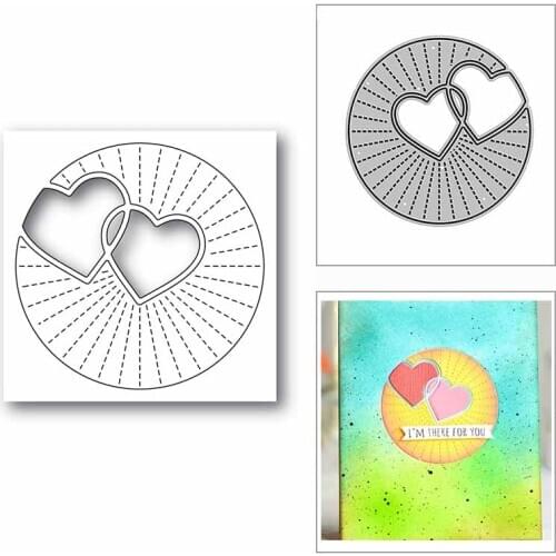 New Heart-to-Heart Line Circle Frame 2020 Metal Cutting Dies for DIY Scrapbooking and Card Making Decor Embossing Craft No Stamp