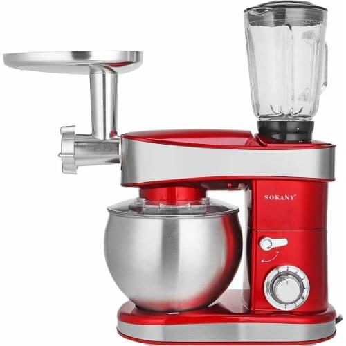 1200W Stand Mixer Stainless Steel 6.5L Bowl 6-speed Kitchen Food Blender Cream Egg Whisk Cake Dough Kneader Bread Mixer