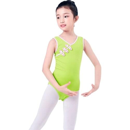 New Children Ballet Dance Wear Chinese Classical Style Ballet Dance Leotard Children Girls Pink Short Sleeve Leotard Dance Wear