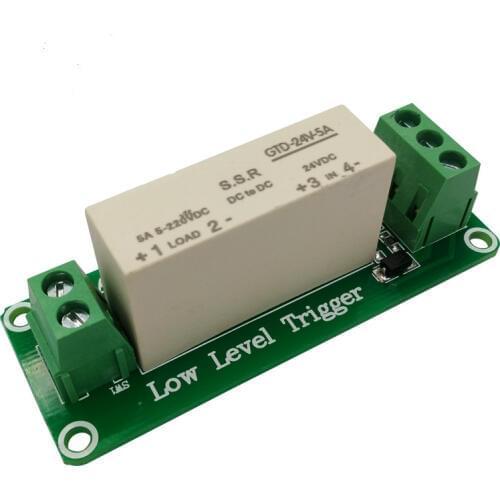 New 1Channel DC 5V 220V 5A SSR Solid State Relay Module For Arduino Uno R3 ONE Switching Transistor Board High Low Level Trigger