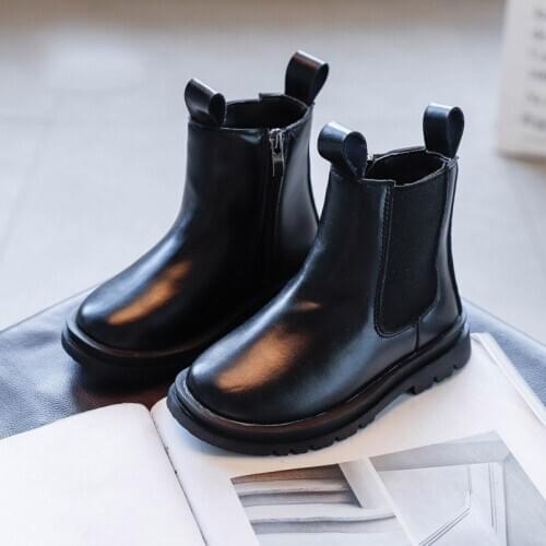 Fall Winter Girls Boots 2020 Fashion Children Princess Shoes For Big Girls Non-Slip Martin Boots Children Leather Shoe 3-12Years
