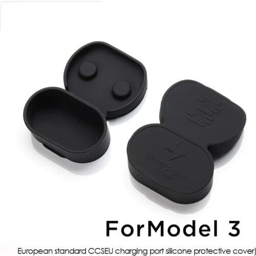 Silicone Car Charger Cap Cover for Tesla Model 3 Waterproof Dustproof Charging Port Protective Cover EU Version