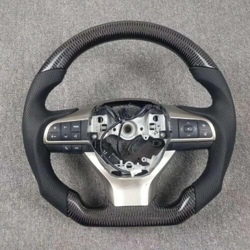 Cuatomized Real Carbon Fiber Sports Steering Wheel Alcantara Leather compatible for LEXUS ES 2015