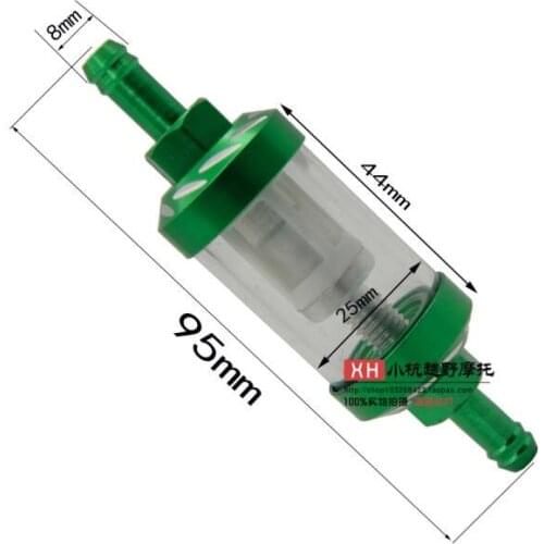 CNC Universal Gas Fuel Filters Scooter Go Kart 92mm X 8mm oil filter dirt/pit bike motorcycle motocross ATV Quad Aluminum alloy