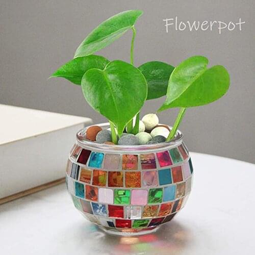 Mosaic Glass Candle Holder Tealight Candlestick Candleholder Centerpiece Wedding Birthday Dinner