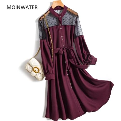 MOINWATER New Women Sexy Dresses Female Black Long Sleeve High Street Dress Lady Long Club Dress MD2006